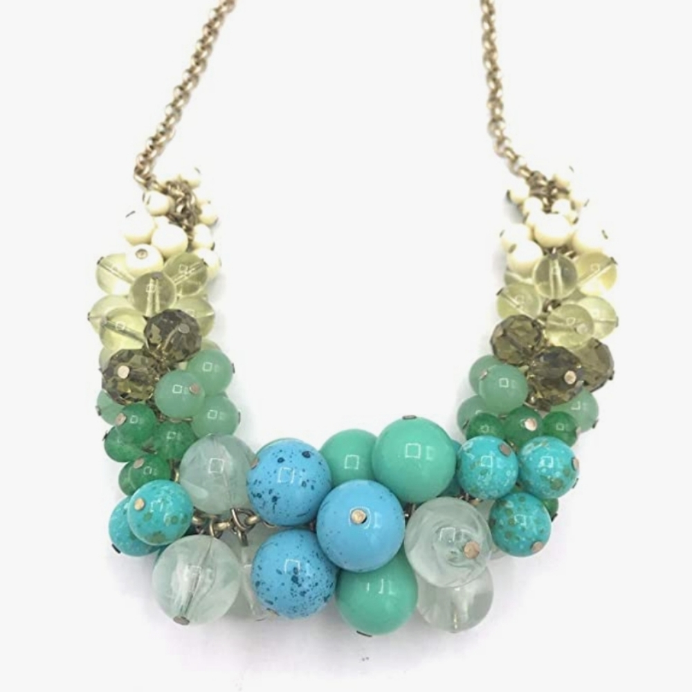 Lia Sophia "Laguna" Glass Balls Necklace 18-21 inches